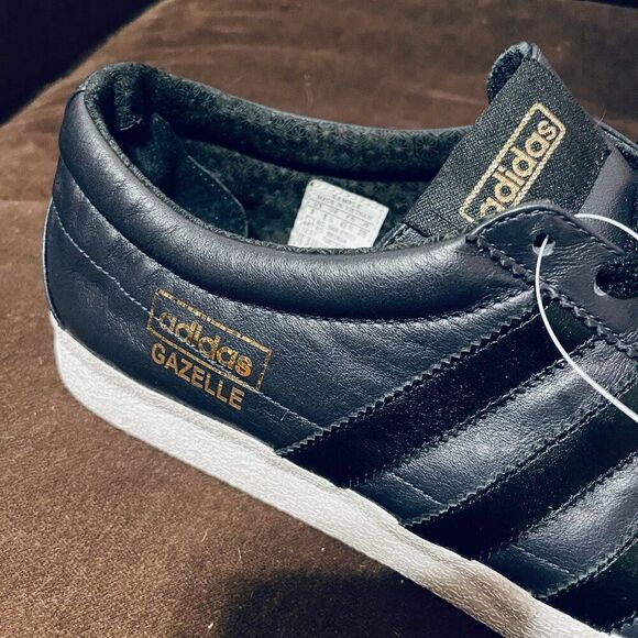 RARE 2007 Adidas Originals Gazelle Vintage Trainer Sample - Size 9 Black Leather - Picture 9 of 12